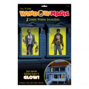 Fönsterdekorationer Zombies - 2-pack