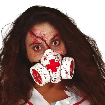 Gasmask med Blodstänk