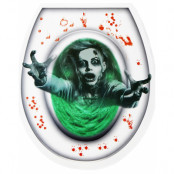 Grön Zombie Portal - Klistermärke till Toaletten