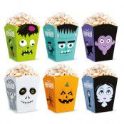 Halloween Monster Popcornbehållare 10x7,5cm 6-pack