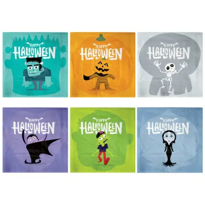 Halloween Monster Servetter 12-pack