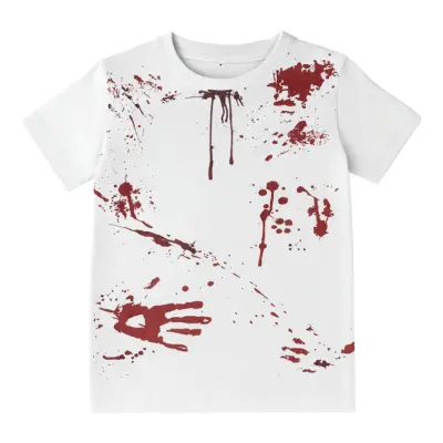 Halloween T-shirt Bloody Zombie - Large