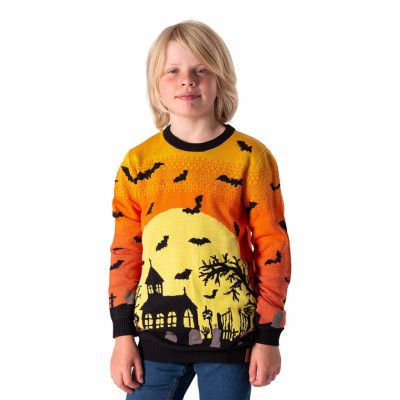 Kyrkogård LED Halloweentröja för Barn - 12-14 år (158/164)