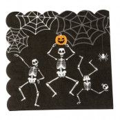 Servetter Halloween Skelett - 16-pack