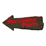 Skylt Halloween Party