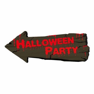 Skylt Halloween Party