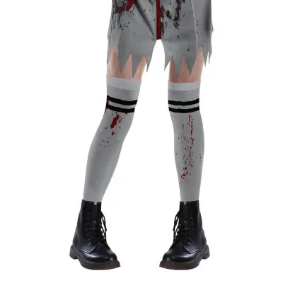 Zombie Cheerleader Strumpor Barn - One Size