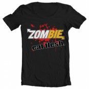 Zombie - Eat Flesh Wide Neck Tee, Wide Neck T-Shirt