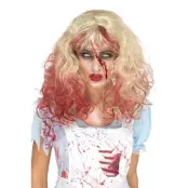 Alice Zombie Blodig Peruk - One size