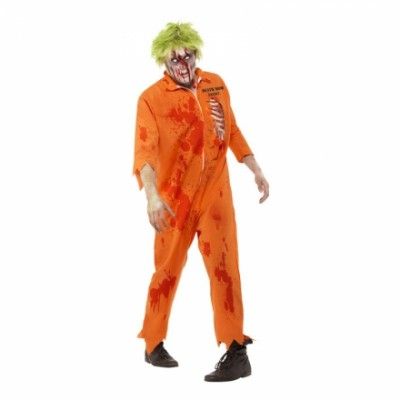 Amerikansk Fånge Zombie Maskeraddräkt - Medium