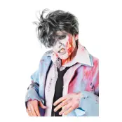 Grå Zombie Peruk - One size