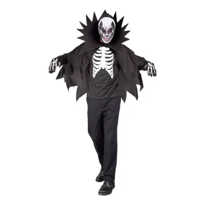 Skelett med Cape Maskeraddräkt - Medium