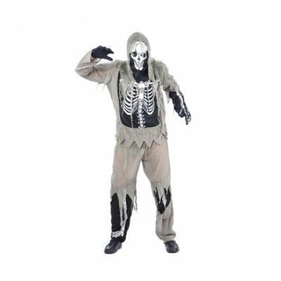 Skelett Zombie Budget Maskeraddräkt