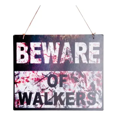Skylt Beware of Walkers