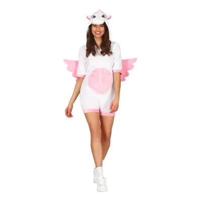 Unicorn Jumpsuit Kort Maskeraddräkt - Small