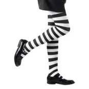 Vit/Svart-Randiga Strumpbyxor Barn - 1-3 år