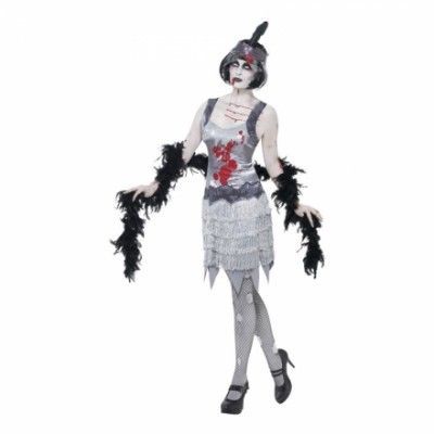 Zombie Flapper Maskeraddräkt - Small