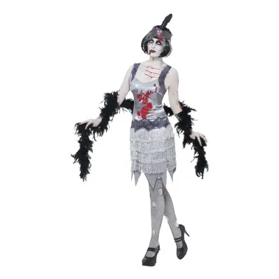 Zombie Flapper Maskeraddräkt - Medium