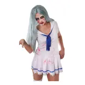 Zombie Lång Grå Peruk - One size