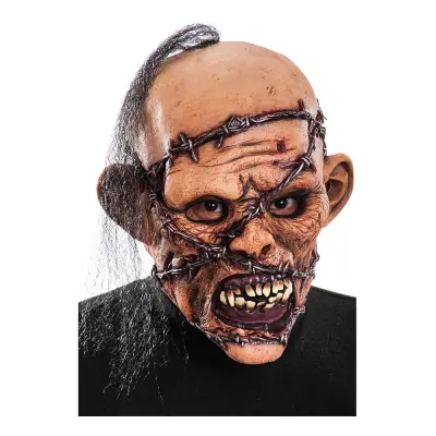 Zombie med Taggtråd Mask - One size