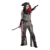 Zombie Pirat Dam Deluxe Maskeraddräkt - Medium