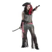 Zombie Pirat Dam Deluxe Maskeraddräkt - Small