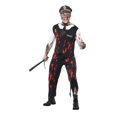 Zombie Polis Maskeraddräkt - Large