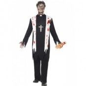 Zombie präst maskeraddräkt