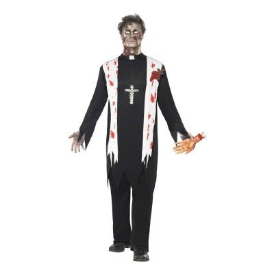 Zombie Präst Maskeraddräkt - Large