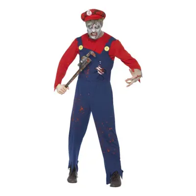 Zombie Rörmokare Maskeraddräkt - Large