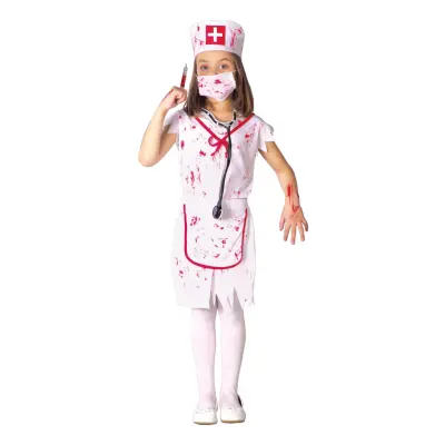 Zombie Sjuksköterska Barn Maskeraddräkt - 5-6 år