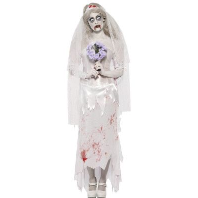 Zombiebrud Maskeraddräkt L