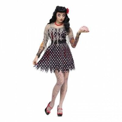 Zombieklänning Rockabilly Maskeraddräkt - One size