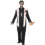 Zombiepräst Maskeraddräkt L