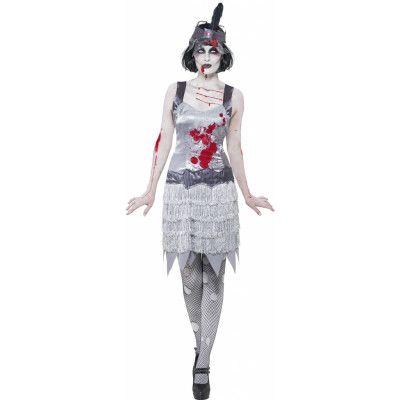 Zombiedräkt Flapperklänning L