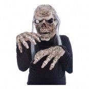 Zombiemask med Ljud & Händer - One size