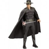 Deluxe Zorro dräkt med bröstmuskler